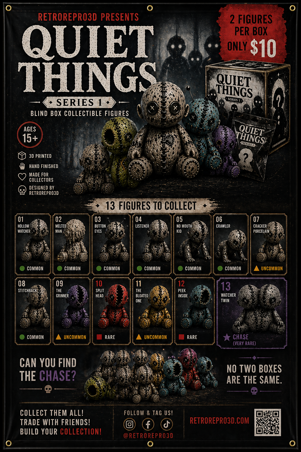 QUIET THINGS – Series 1

Blind Box Collectible Figures by Retrorepro3d Coming soon